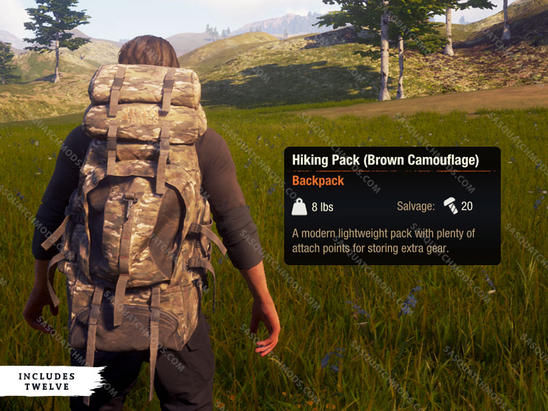 state of decay 2 hiking pack brown camouflage