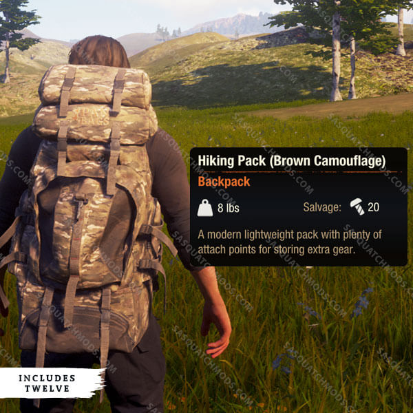 state of decay 2 hiking pack brown camouflage