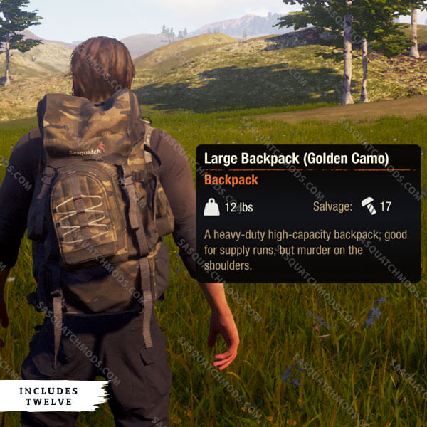 state of decay 2 large backpack golden camo backpacks