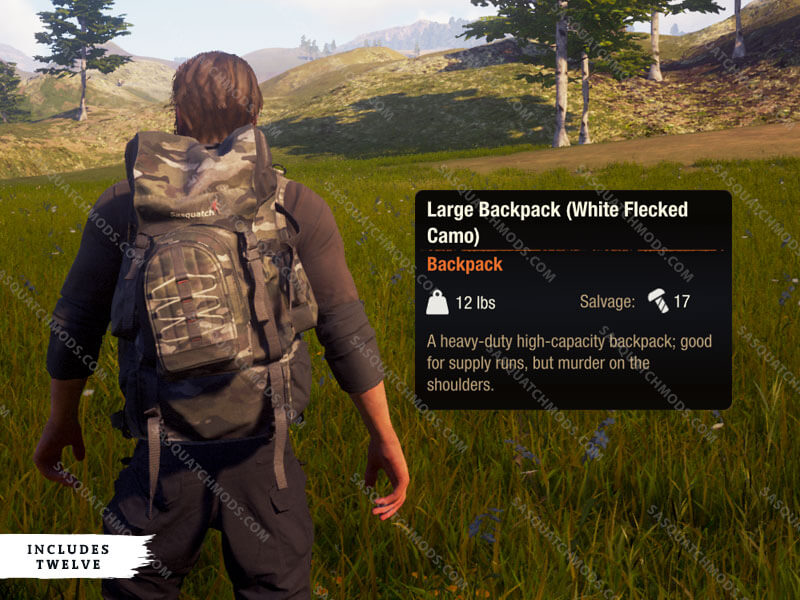 state of decay 2 Large Backpack (White Flecked Camo)