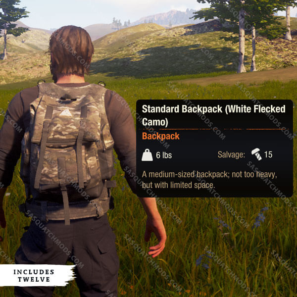 state of decay 2 White Flecked Camo backpack