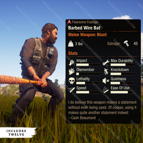 state of decay 2 barbed wire bat