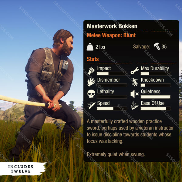 state of decay 2 Masterwork Bokken