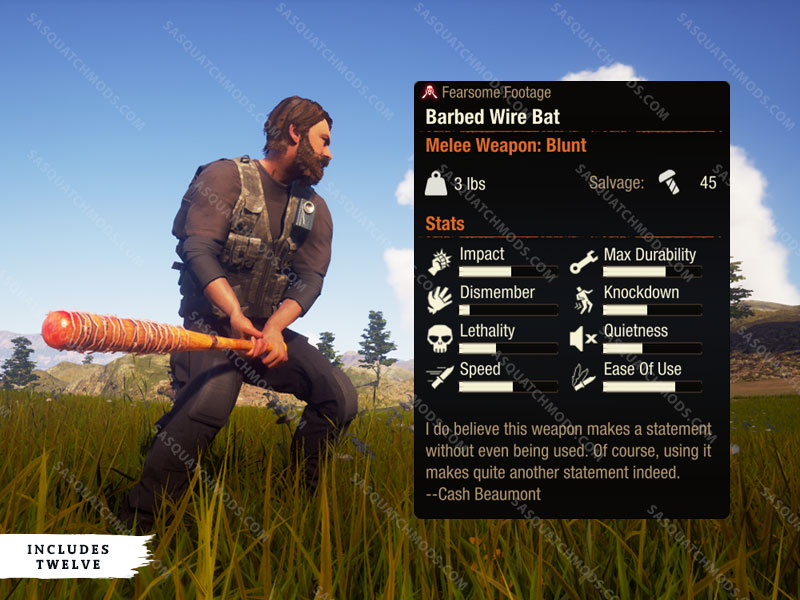state of decay 2 barbed wire bat