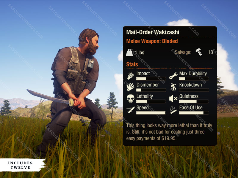 state of decay 2 mail-order wakizashi