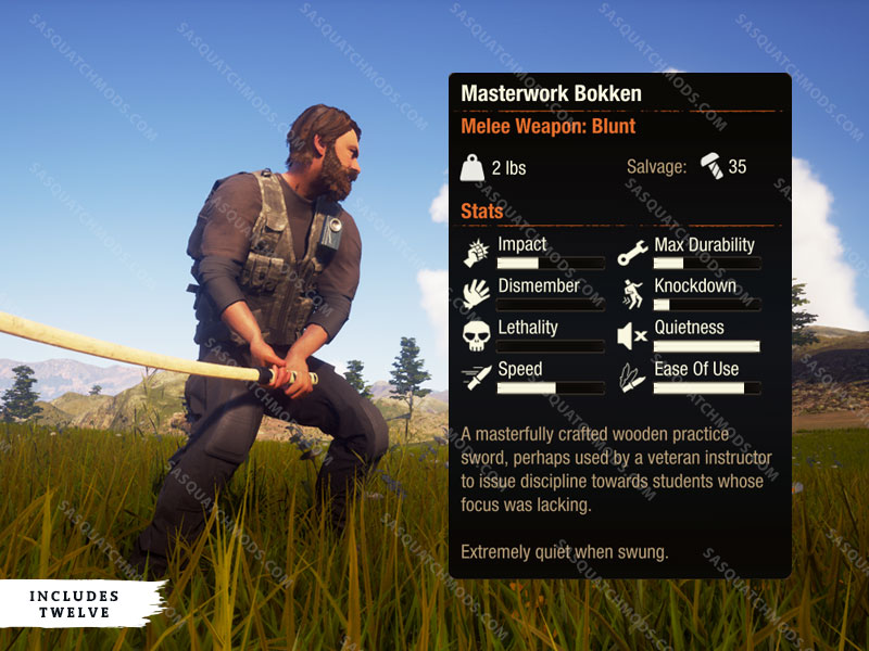 state of decay 2 Masterwork Bokken