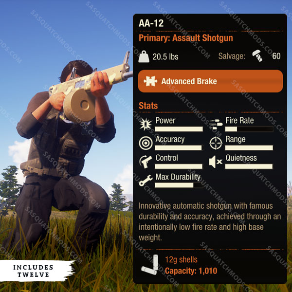 state of decay 2 aa-12 shotgun