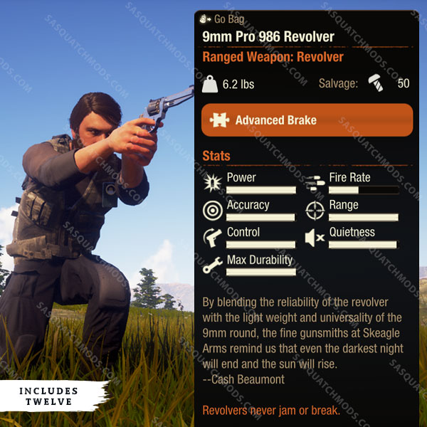 state of decay 2 9mm pro 986 revolver