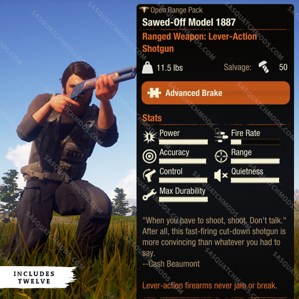 state of decay 2 sawed off model 1887 shotgun